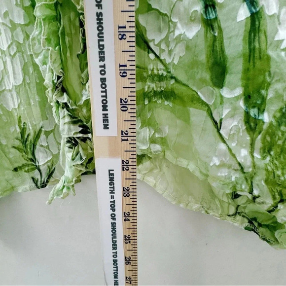 Sheer Pure Silk Y2K Fairy Core Blouse in Keylime Green Medium - Picture 5 of 10